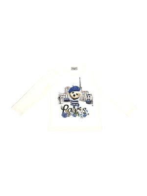T-SHIRT BIANCA ORSETTO MONNALISA