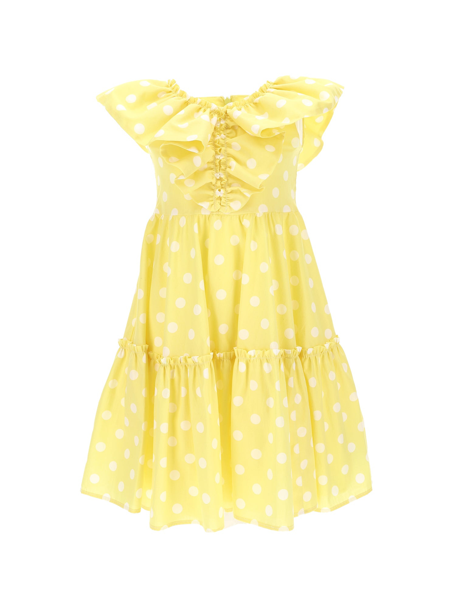 ABITO GIALLO A POIS MONNALISA