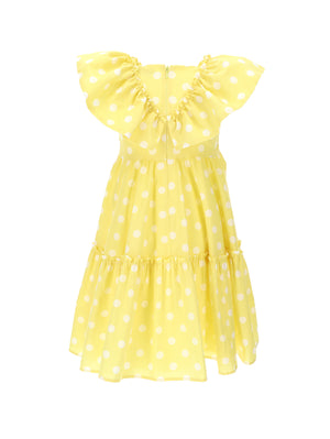 ABITO GIALLO A POIS MONNALISA