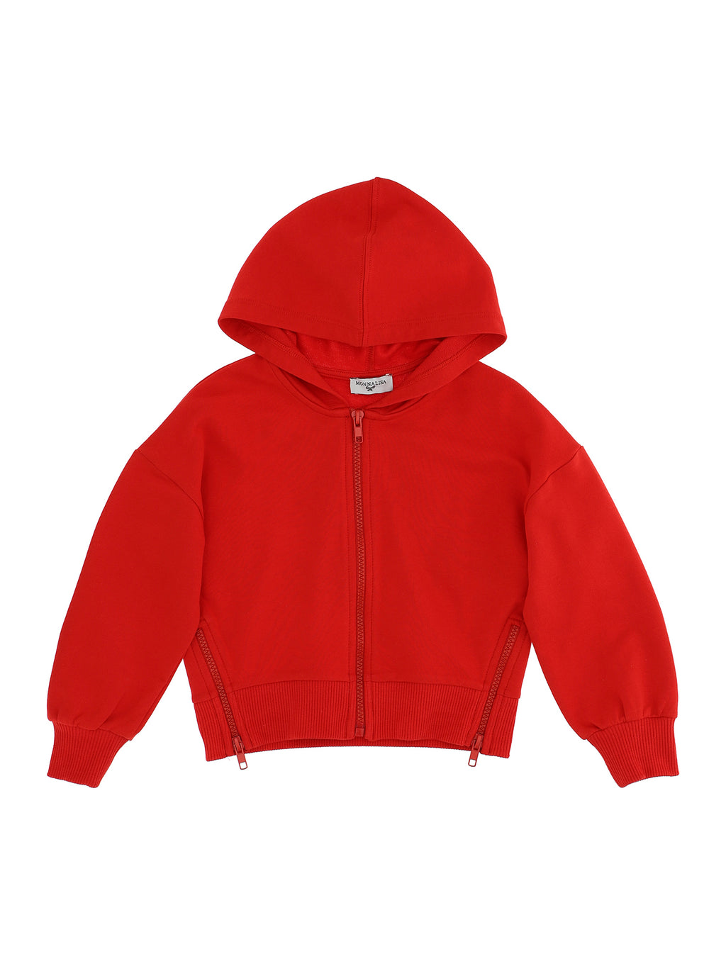 FELPA ZIP ROSSA MONNALISA
