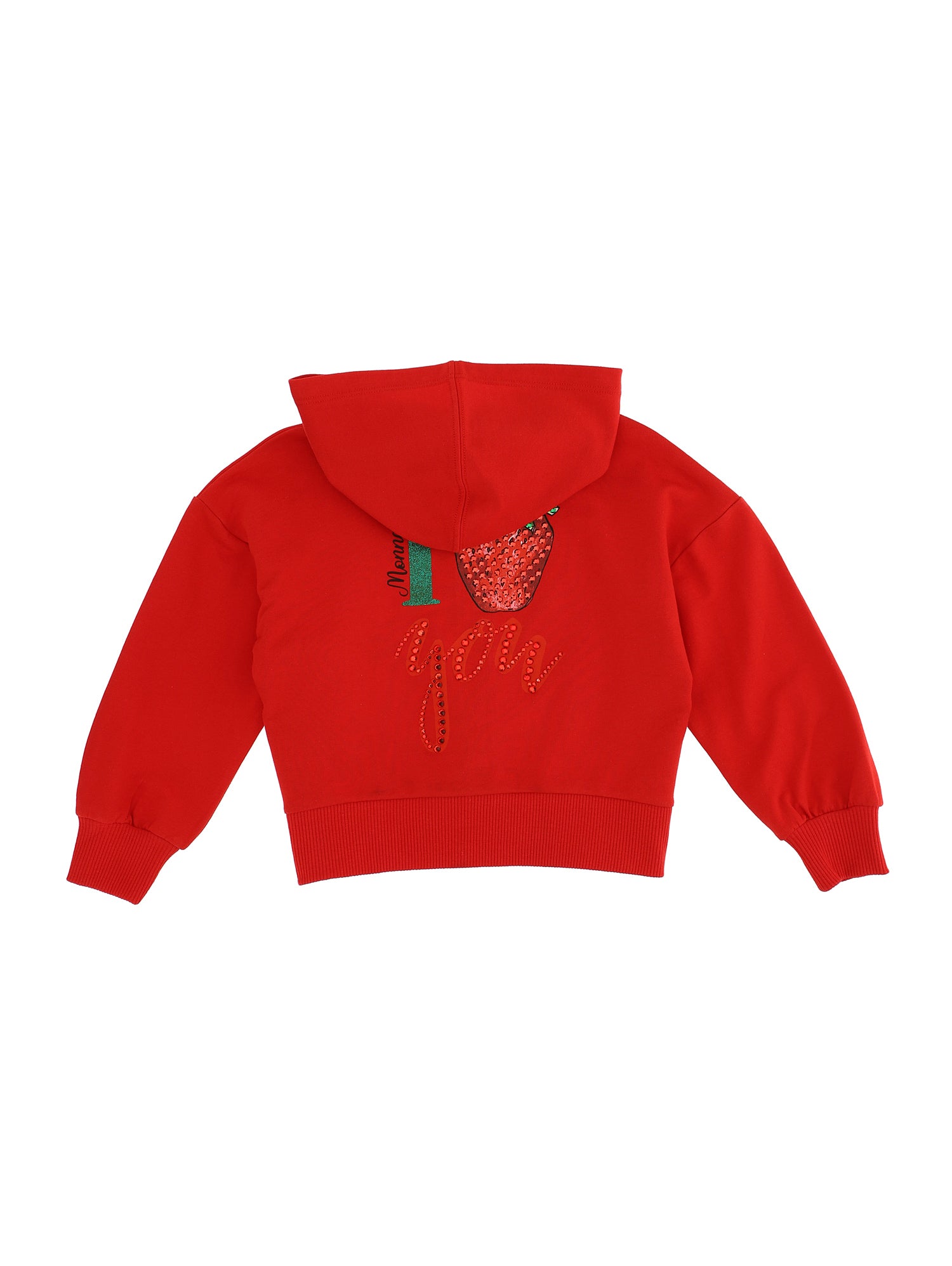 FELPA ZIP ROSSA MONNALISA