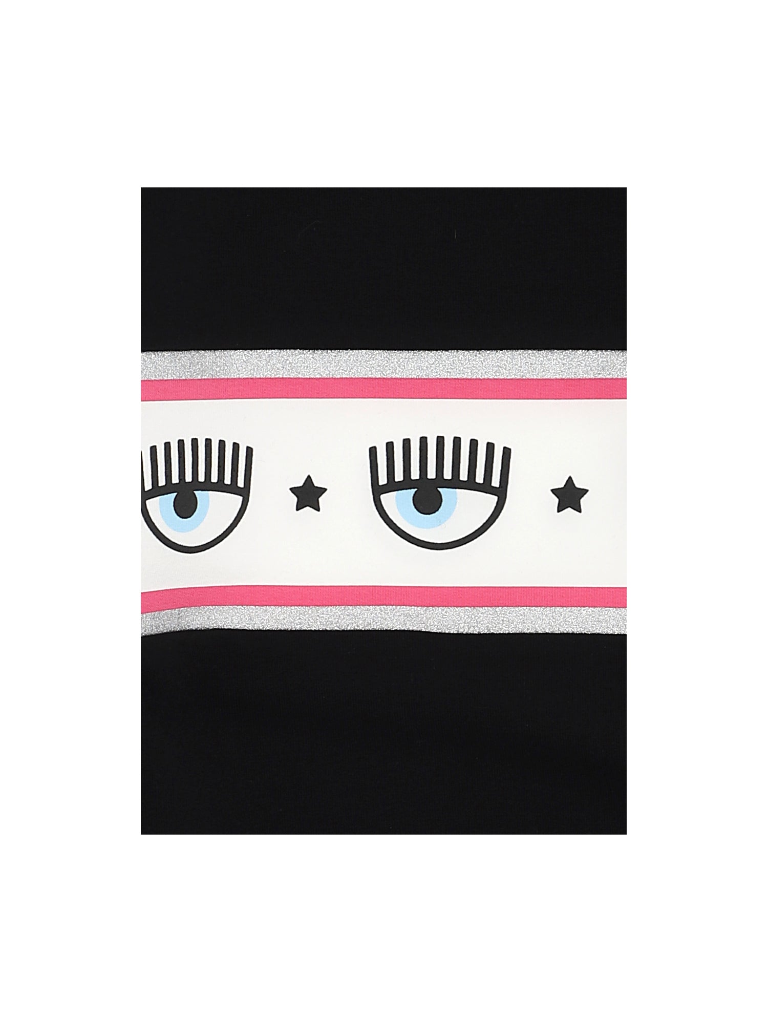 FELPA NERA FASCIA CHIARA FERRAGNI