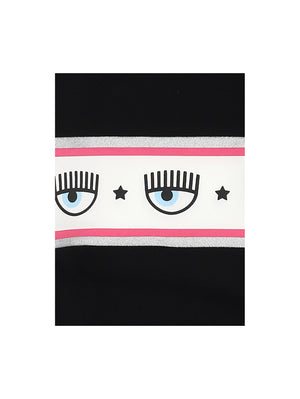 FELPA NERA FASCIA CHIARA FERRAGNI