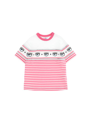 Maxi t-shirt bianca e fuxia CHIARA FERRAGNI