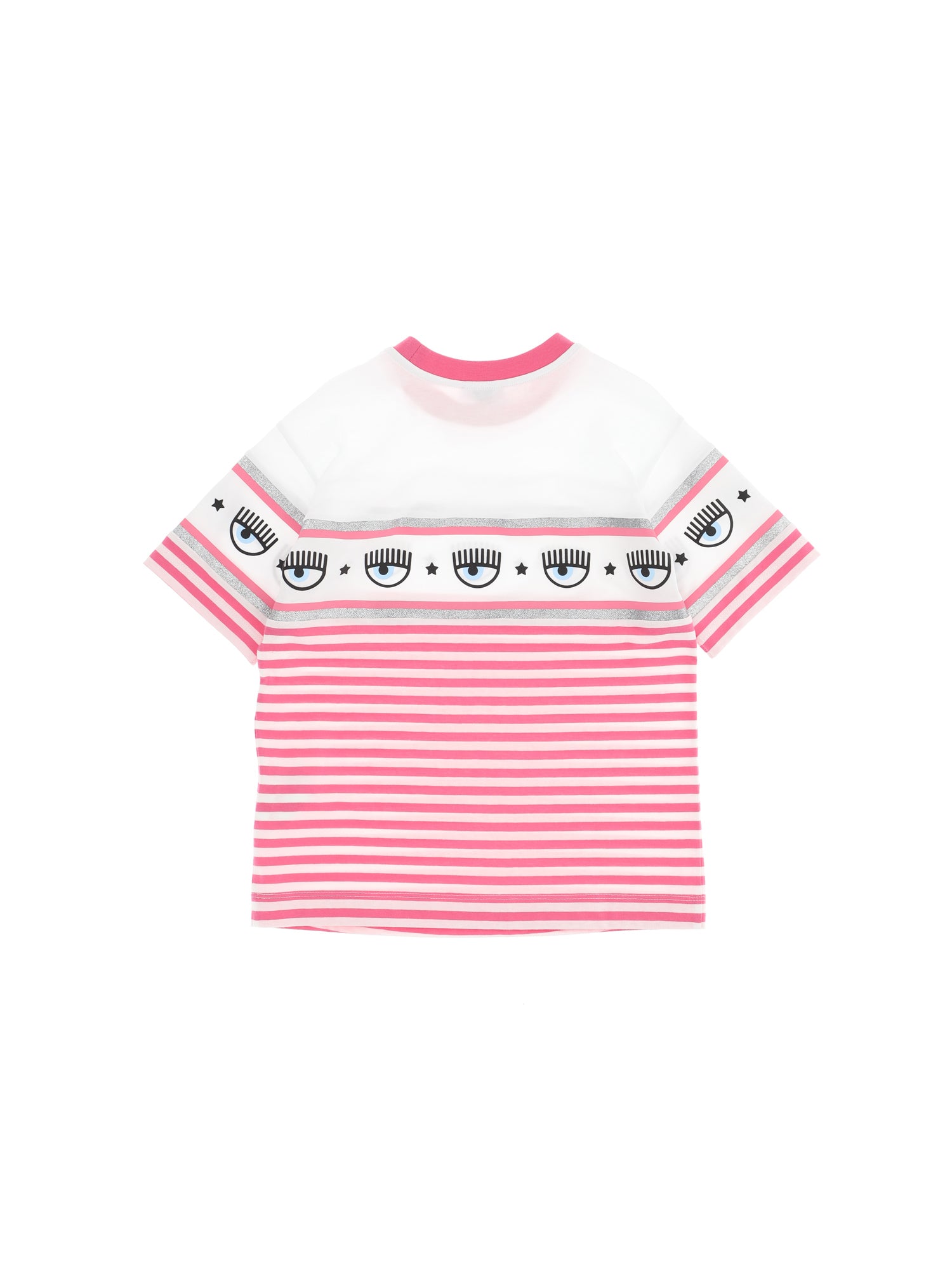 Maxi t-shirt bianca e fuxia CHIARA FERRAGNI