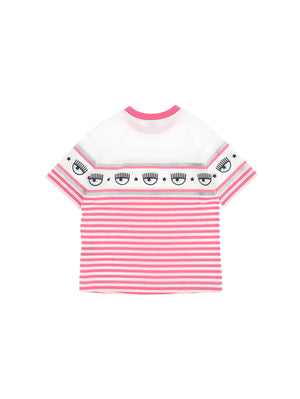 Maxi t-shirt bianca e fuxia CHIARA FERRAGNI