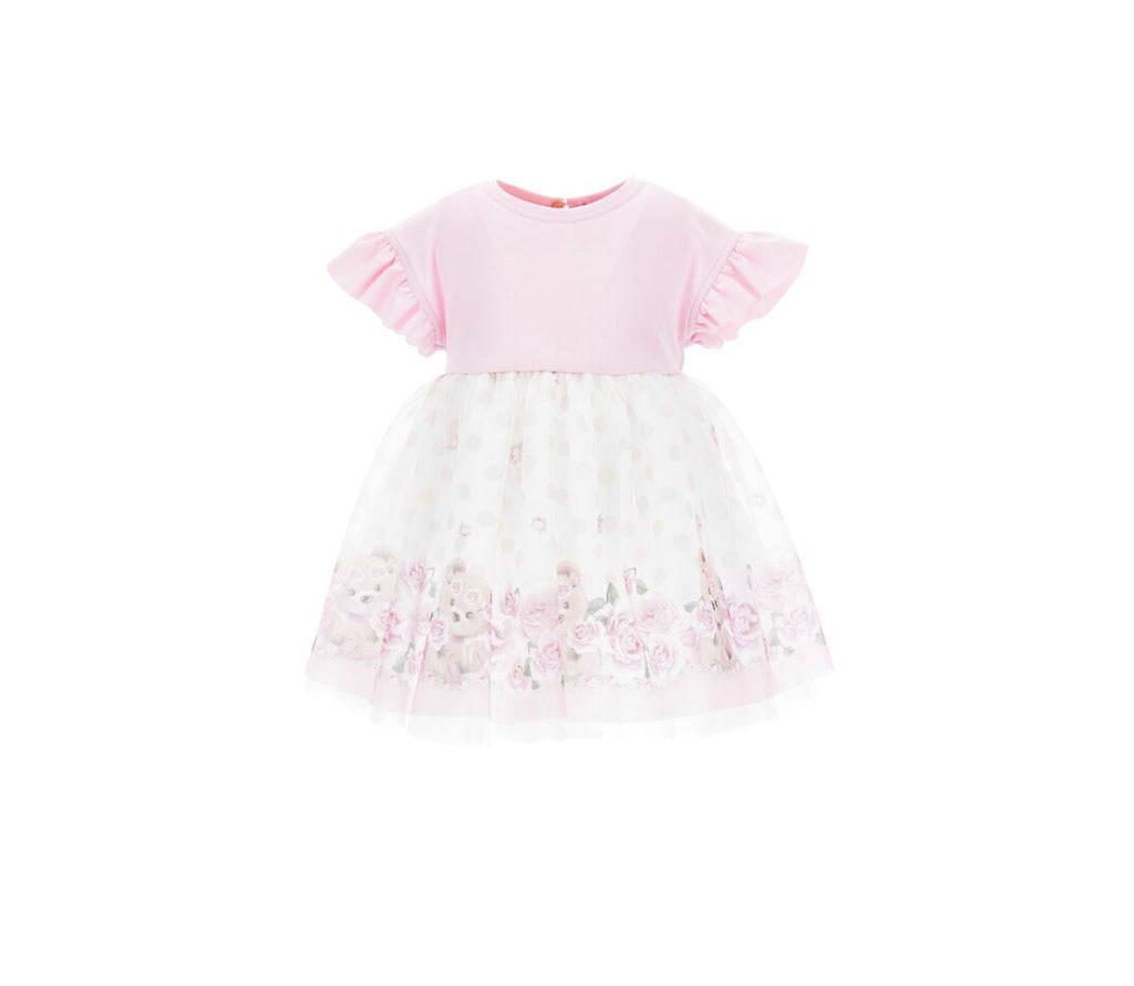 ABITO TULLE ROSE E ORSETTI MONNALISA