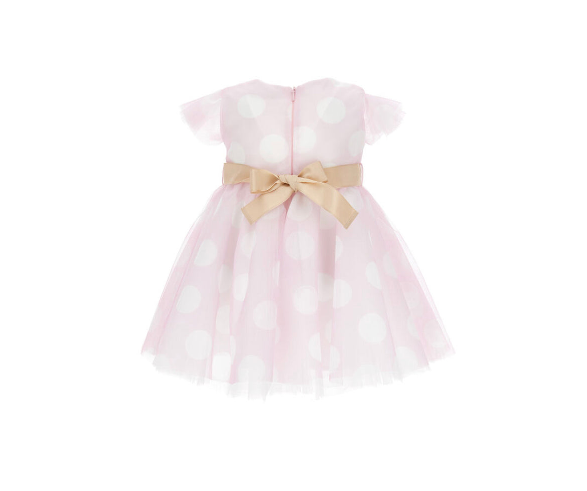 ABITO TULLE ROSA CON POIS MONNALISA