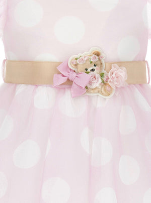 ABITO TULLE ROSA CON POIS MONNALISA