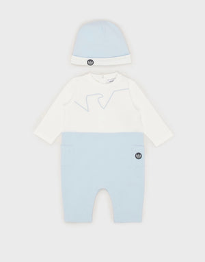 SET TUTINA + CAPPELLO BIANCO/CIELO ARMANI