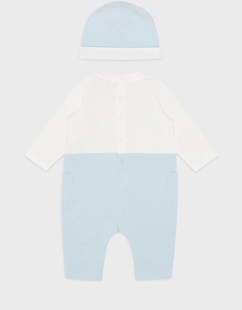 SET TUTINA + CAPPELLO BIANCO/CIELO ARMANI