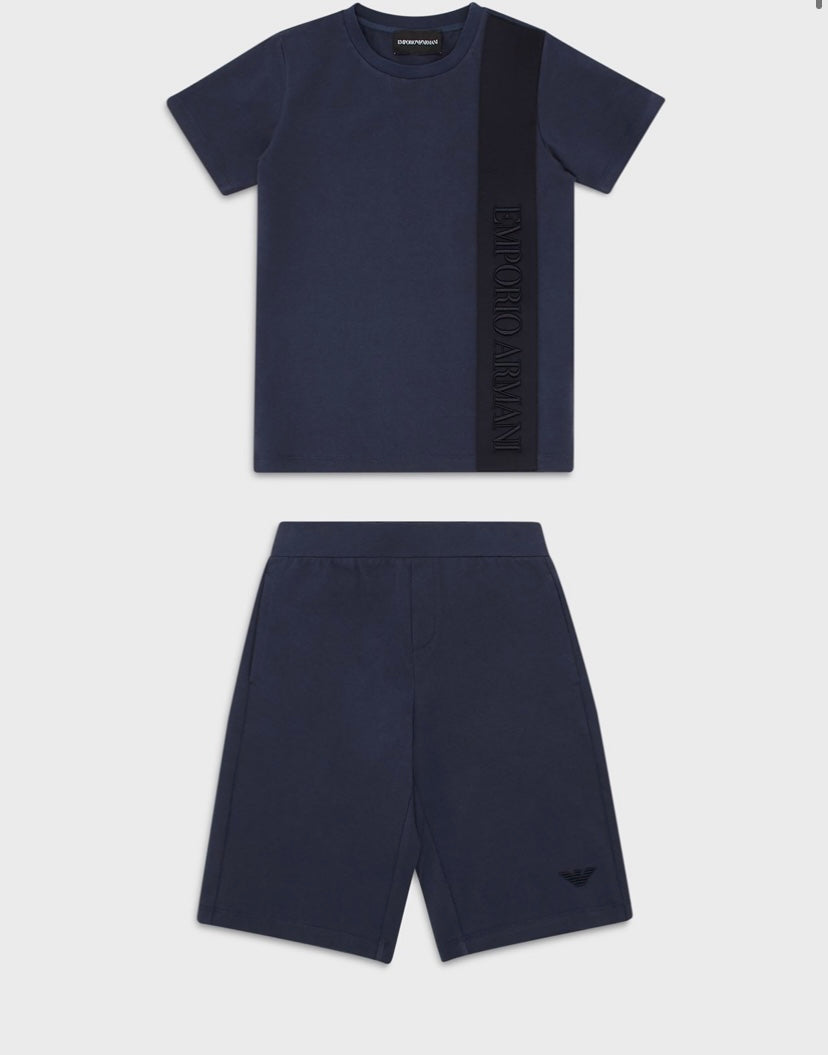 COMPLETO T-SHIRT + BERMUDA BLU ARMANI